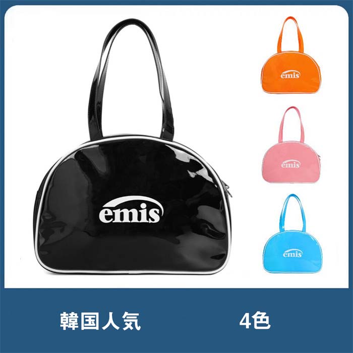 EMIS エミス NYLON ROUND HALF ミディアム ショルダーバッグ 韓国風バッグ [3カラー]